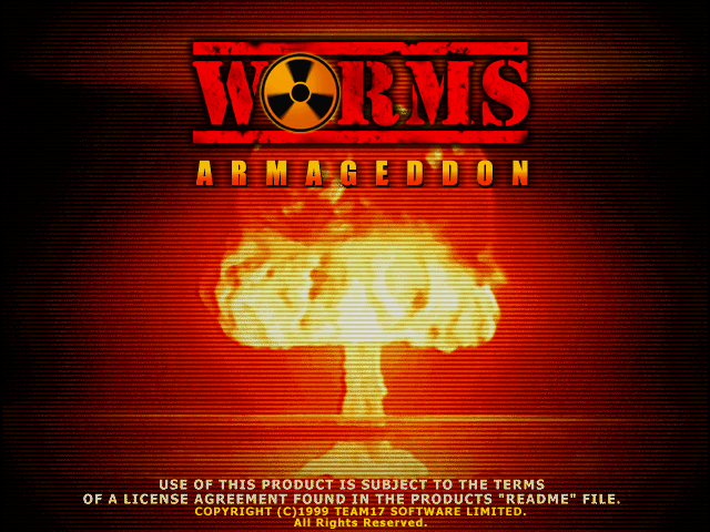 Écran de titre de Worms Armageddon